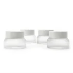 kemasan pot jar kosmetik bahan kaca frosted premium
