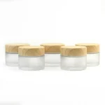 kemasan pot kosmetik bahan kaca frosted premium