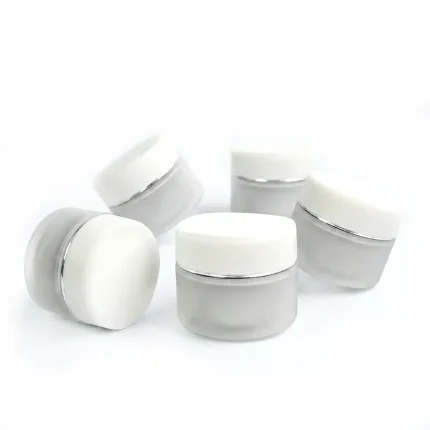kemasan pot kosmetik bahan kaca premium ukuran kecil