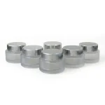 kemasan pot kosmetik bentuk silinder bahan kaca frosted premium