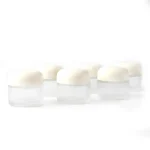 kemasan pot kosmetik bentuk silinder dengan cap rounded