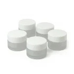 kemasan pot kosmetik bentuk silinder premium bahan kaca