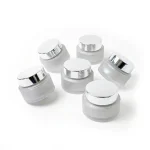 kemasan pot kosmetik bentuk silinder ukuran kecil bahan kaca premium