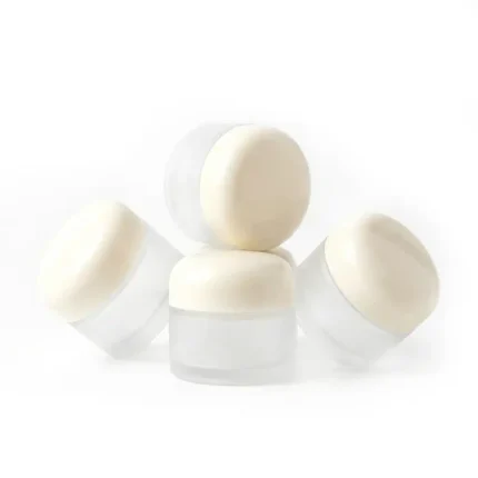 pot kosmetik premium bahan kaca frosted