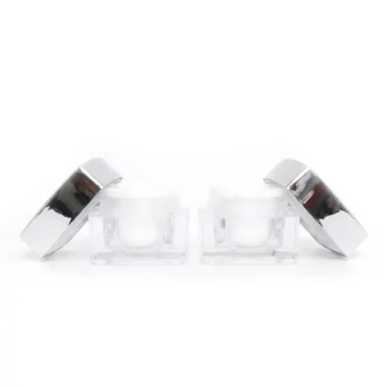 POT ACRYLIC SQUARE SILVER