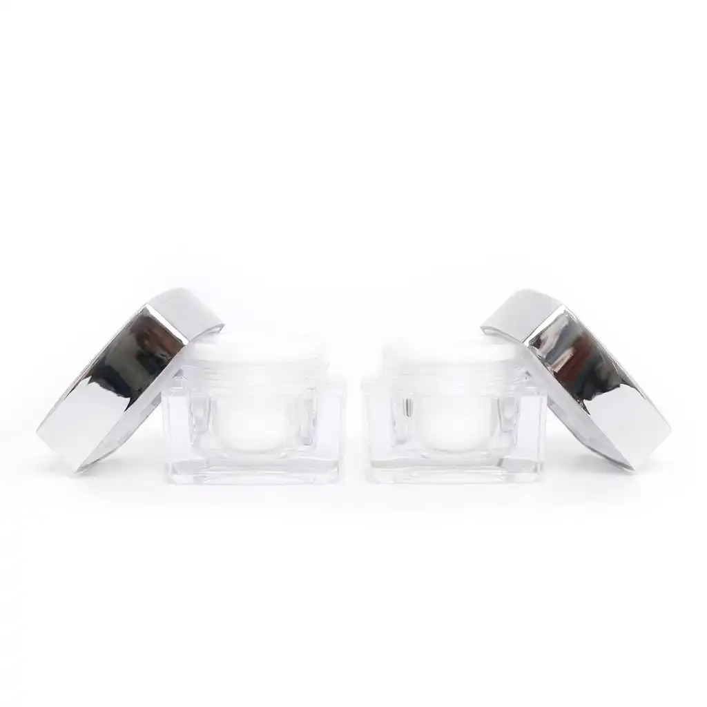 POT ACRYLIC SQUARE SILVER POT ACRYLIC SQUARE SILVER