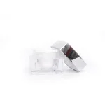kemasan POT ACRYLIC SQUARE SILVER ukuran 10 gram