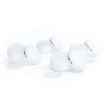 kemasan POT PP 15 GR PUTIH-PUTIH LIST SILVER varian warna putih dengan ring silver metalik