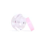 kemasan POT SEMI AKRILIK 8GR PINK varian warna bening transparan dengan cap pink