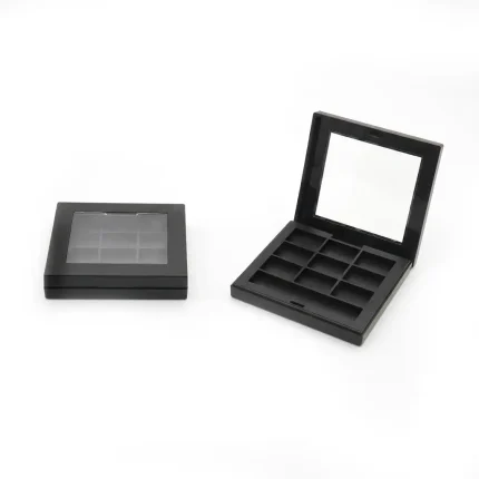 kemasan eyeshadow sepuluh kompartemen dengan jendela transparan ukuran kecil