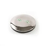 kemasan kosmetik COMPACT CASE PC3122A varian warna silver metalik - black
