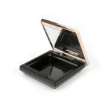 kemasan kosmetik COMPACT CASE RY-1117 varian warna hitam dengan aksen gold