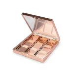 kemasan kosmetik EYESHADOW CASE RY-2196 varian warna rose gold motif glitter