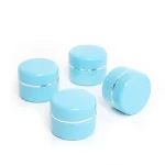 kemasan kosmetik POT PP 12GR TOSCA-TOSCA varian warna tosca dengan ring warna silver