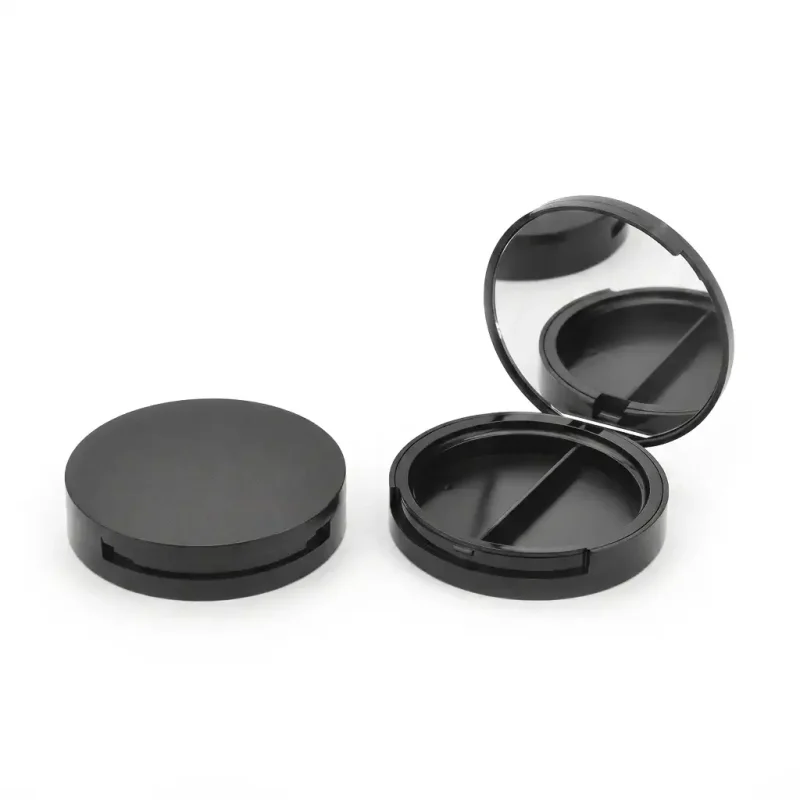 Home 23 kemasan kosmetik eyeshadow bentuk silinder compact lengkap dengan cermin bagian dalam dan dua kompartemen