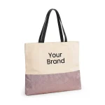 merchandise COTTON CANVAS TOTTE BAG 10 varian warna cream dengan aksen abu abu