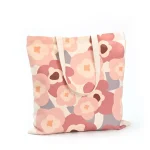 merchandise COTTON CANVAS TOTTE BAG 9 varian warna cream dengan motif floral